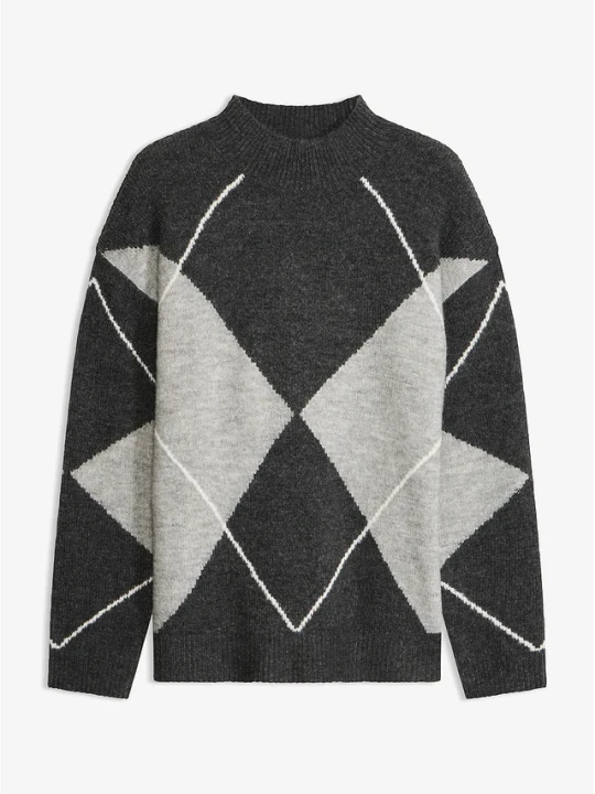 Zdjęcie produktu Sweter oversize BonPrix szary