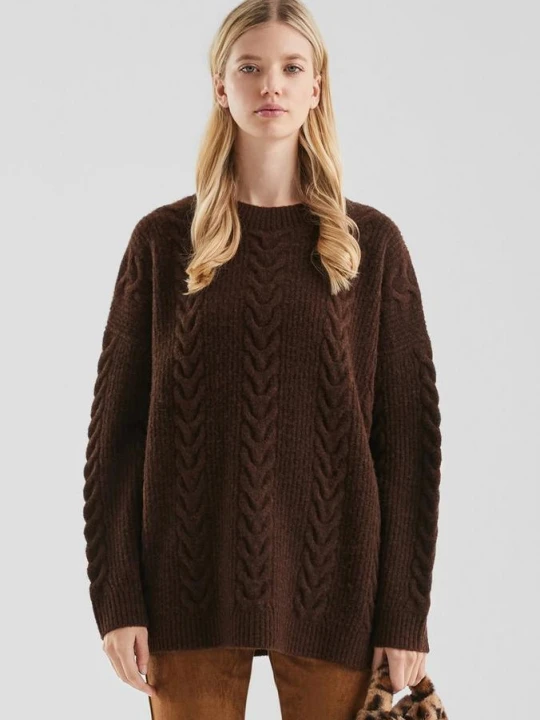 Zdjęcie produktu Sweter oversize QS brązowy