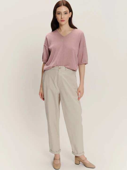 Zdjęcie produktu Sweter oversize w kolorze brudnego różu Greenpoint