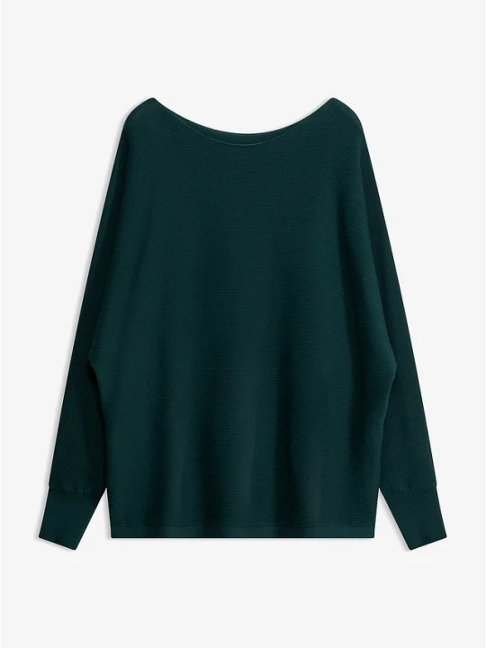 Zdjęcie produktu Sweter oversize z kimonowymi rękawami BonPrix zielony