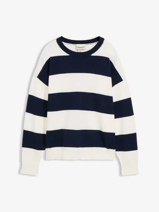 Zdjęcie produktu Sweter oversize z miękkiej mieszanki wiskozy BonPrix biały