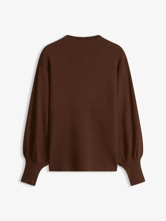 Zdjęcie produktu Sweter oversize z mieszanki wiskozy BonPrix brązowy