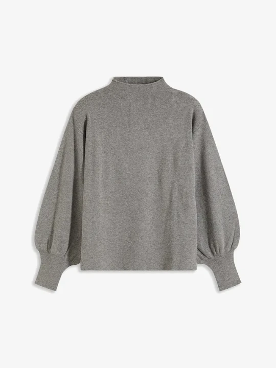 Zdjęcie produktu Sweter oversize z mieszanki wiskozy BonPrix szary