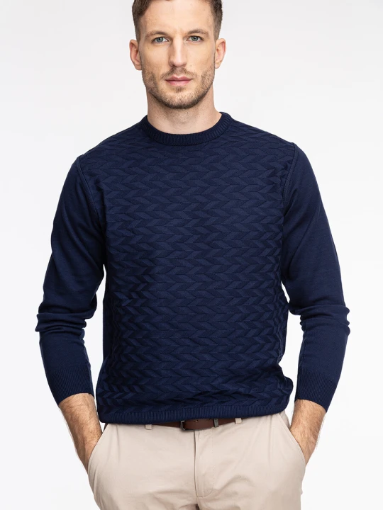 Zdjęcie produktu Sweter PETER 01015D85RSA Giacomo Conti granatowy