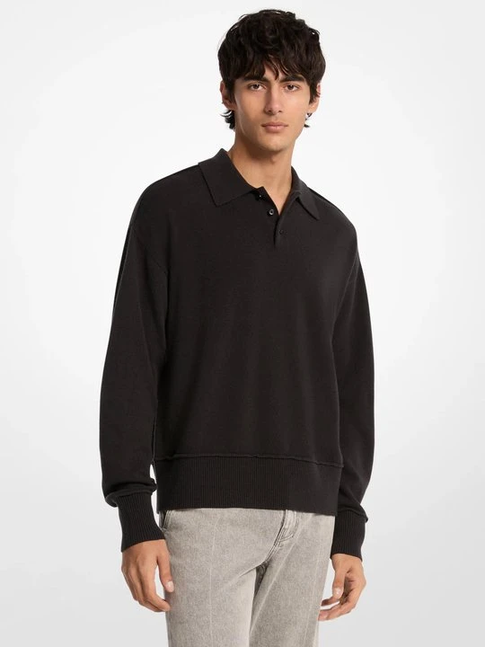 Zdjęcie produktu Sweter polo z wełny Michael Kors CZARNY (Czarny)