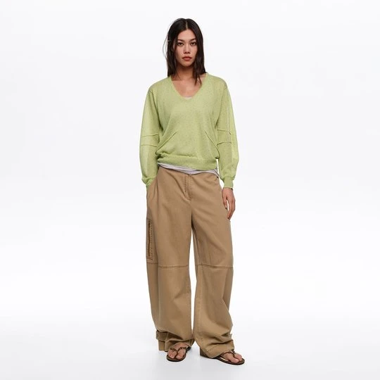 Zdjęcie produktu Sweter prosty Dots mini oliwkowy BIMBA Y LOLA DOTS MINI OLIVE