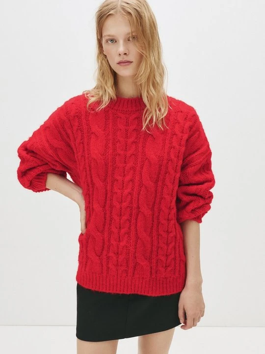Zdjęcie produktu Sweter PULL&BEAR czerwony