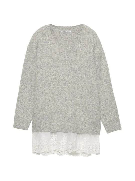 Zdjęcie produktu Sweter PULL&BEAR jasnoszary
