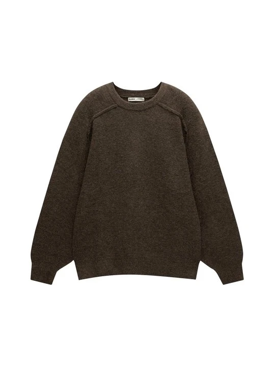 Zdjęcie produktu Sweter PULL&BEAR ciemnobrązowy