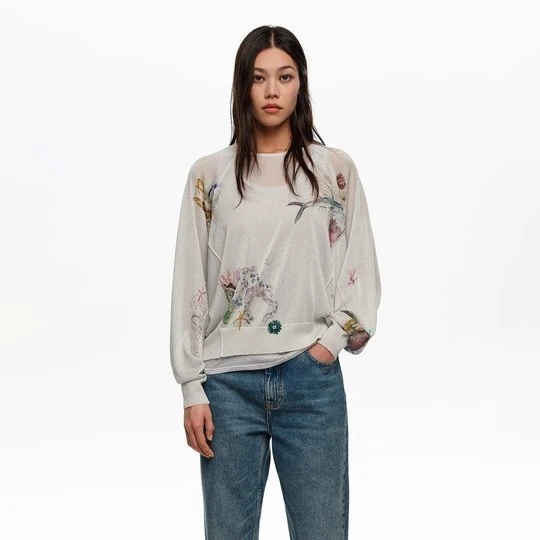 Zdjęcie produktu Sweter rękaw nietoperz lureks Seabed złamana biel BIMBA Y LOLA SEABED OFF WHITE