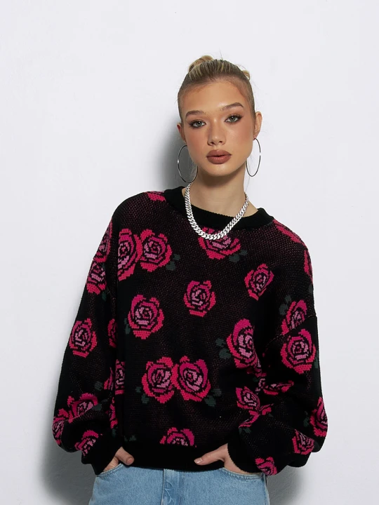 Zdjęcie produktu Sweter rose czarny Local Heroes