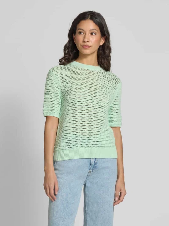 Zdjęcie produktu Sweter szydełkowy o kroju regular fit z mieszanki bawełny Tommy Hilfiger Miętowy