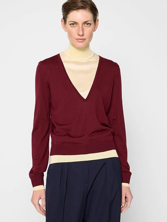 Zdjęcie produktu Sweter Tory Burch bordowy