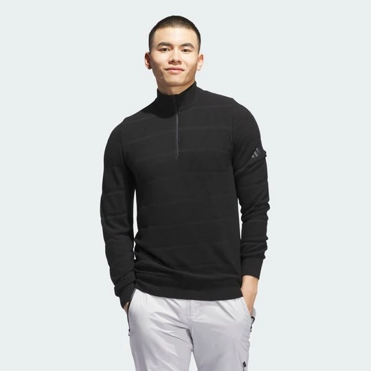 Zdjęcie produktu Sweter Ultimate365 Tour Wind Knit Quarter-Zip Adidas czarny