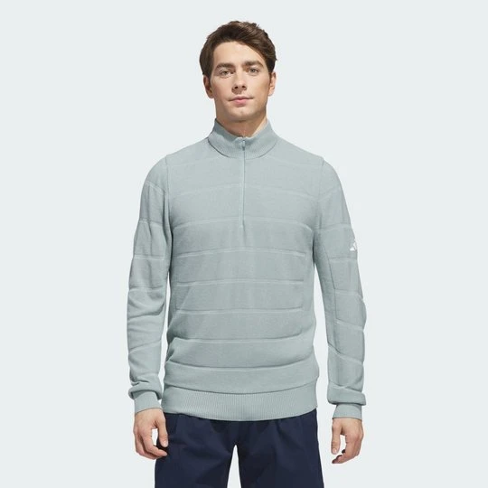 Zdjęcie produktu Sweter Ultimate365 Tour Wind Knit Quarter-Zip Adidas Wonder Sage