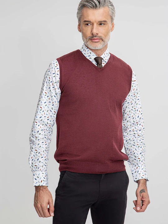 Zdjęcie produktu Sweter VALDEMARO 01044A50BRA Giacomo Conti Czerwony