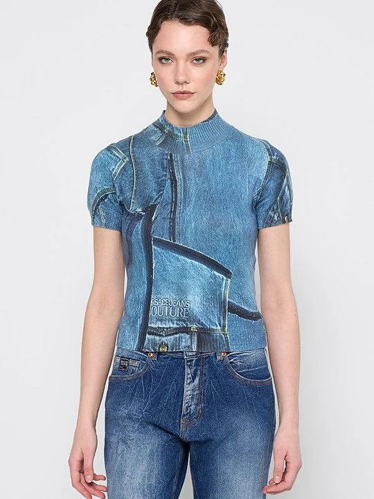 Zdjęcie produktu Sweter Versace Jeans Couture niebieski