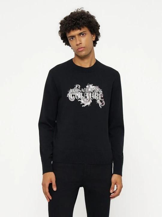 Zdjęcie produktu Sweter Versace Jeans Couture metaliczna czerń