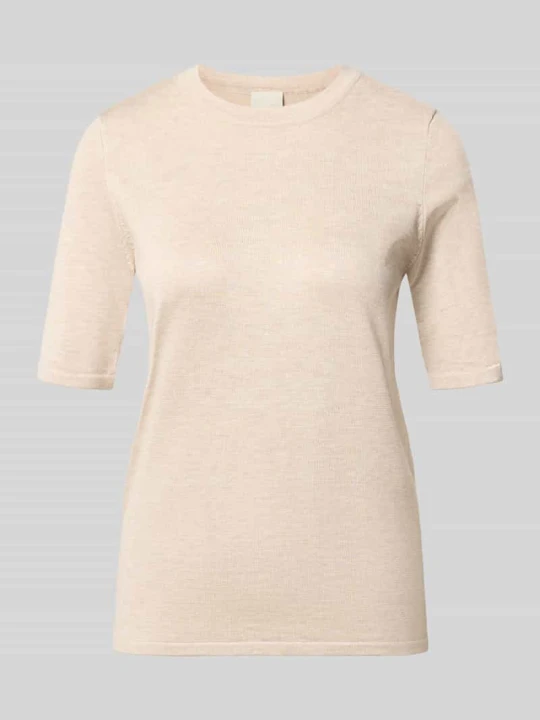 Zdjęcie produktu Sweter w dzianinowym looku, krój regular fit Model „LULS“ Ichi Piaskowy