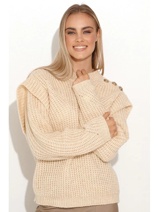Zdjęcie produktu Makadamia Sweter w kolorze beżowym rozmiar: onesize