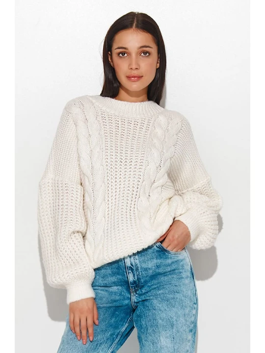 Zdjęcie produktu numinou Sweter w kolorze kremowym rozmiar: onesize