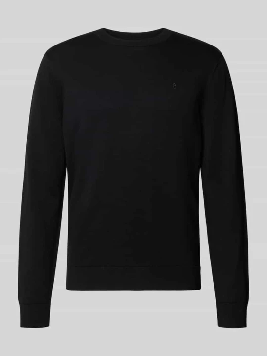 Zdjęcie produktu sweter w kroju regular fit z czystej bawełny model 'LOUKAA' ARMEDANGELS Czarny