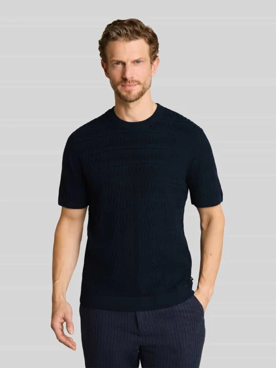 Zdjęcie produktu Sweter w kroju regular fit z czystej bawełny Tom Tailor Granatowy