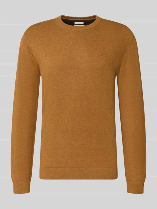 Zdjęcie produktu Sweter w kroju regular fit z czystej bawełny Tom Tailor Camel