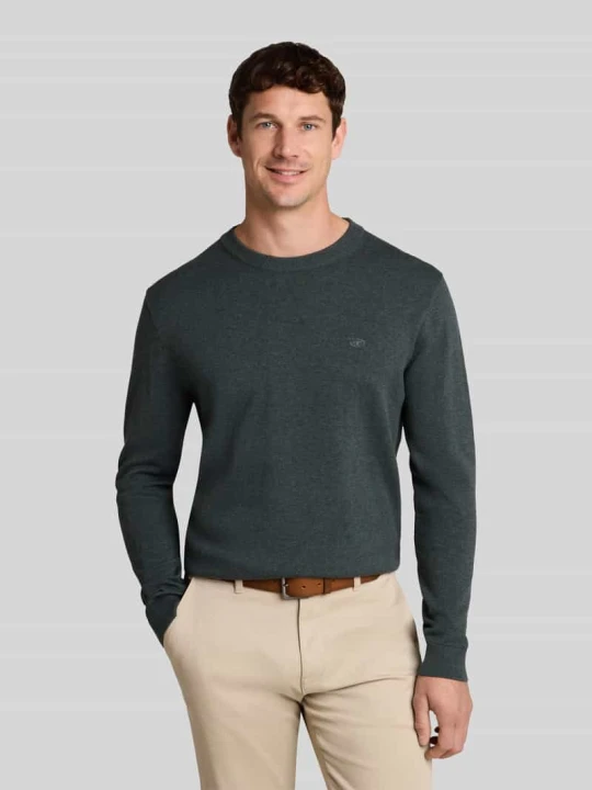 Zdjęcie produktu Sweter w kroju regular fit z czystej bawełny Tom Tailor Oliwkowy