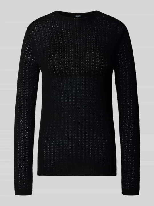 Zdjęcie produktu sweter w kroju regular fit z czystej wełny model 'Kava' JOOP! Czarny