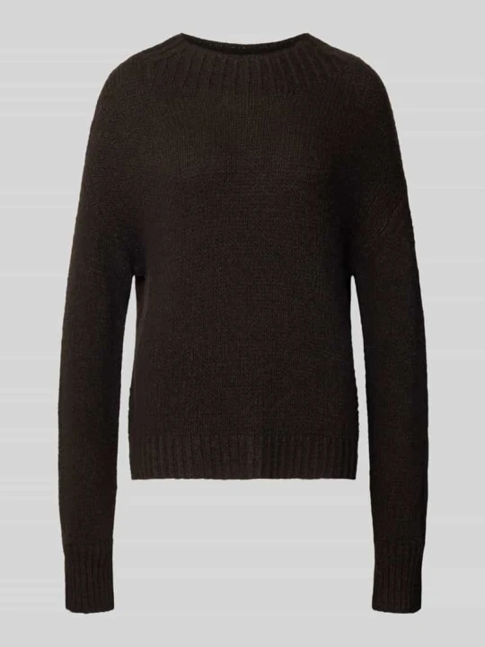 Zdjęcie produktu sweter w kroju regular fit z dodatkiem mieszanki wiskozy i wełny model 'Koulisa' JOOP! Czekoladowy