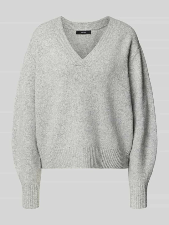 Zdjęcie produktu sweter w kroju regular fit z dodatkiem wełny model 'BOOM' Vero Moda Jasnoszary melanż