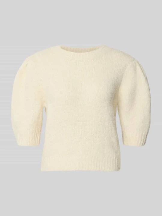 Zdjęcie produktu sweter w kroju regular fit z dodatkiem wełny model 'NOVAH' Vero Moda Écru