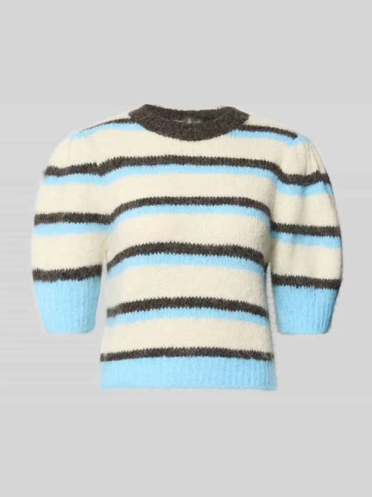 Zdjęcie produktu sweter w kroju regular fit z dodatkiem wełny model 'NOVAH' Vero Moda Złamany biały
