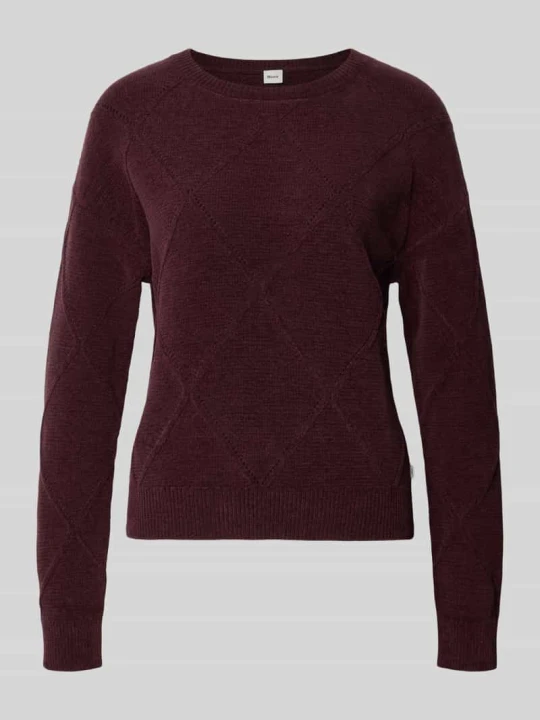 Zdjęcie produktu sweter w kroju regular fit z mieszanki bawełny model 'LISA' BRAX Bordowy