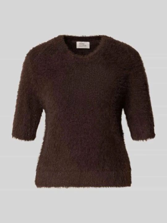 Zdjęcie produktu sweter w kroju regular fit z mieszanki bawełny ROBE LÉGÈRE Ciemnobrązowy