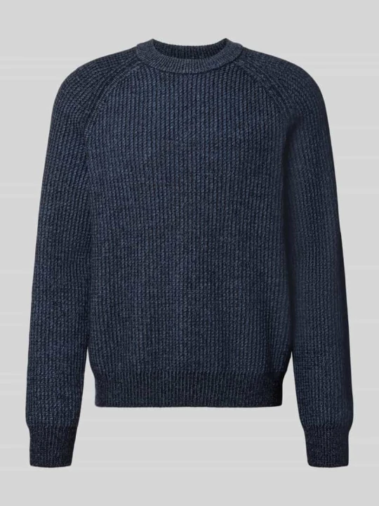 Zdjęcie produktu sweter w kroju regular fit z mieszanki wełny model 'Kepler' Boss Granatowy