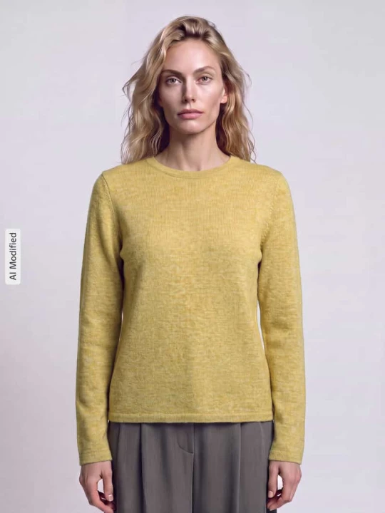 Zdjęcie produktu sweter w kroju regular fit z mieszanki wełny model 'LULU' Selected Jasnozielony