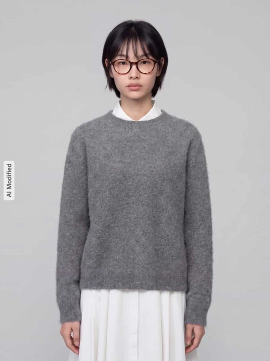 Zdjęcie produktu Sweter w kroju regular fit z mieszanki żywej wełny i kaszmiru model 'DECO' Weekend Max Mara Średnioszary