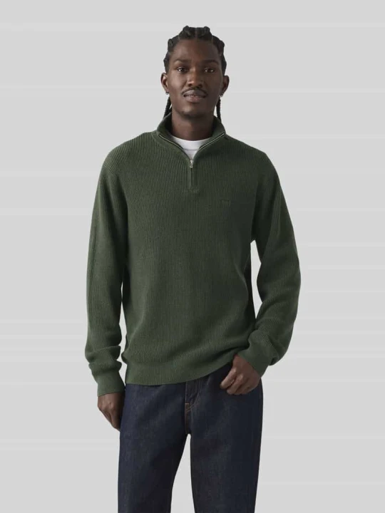 Zdjęcie produktu Sweter w kroju relaxed fit z czystej bawełny model 'QUARTER' Levi's Oliwkowy