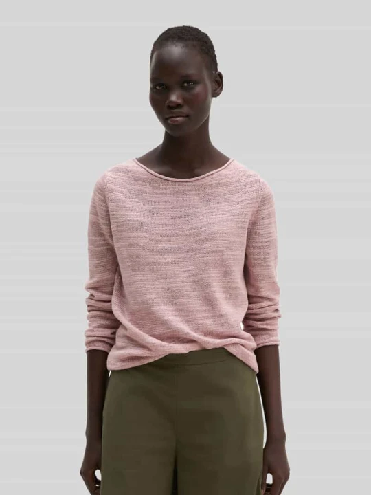 Zdjęcie produktu Sweter w kroju slim fit z mieszanki bawełny i lnu Marc O'Polo Różowy