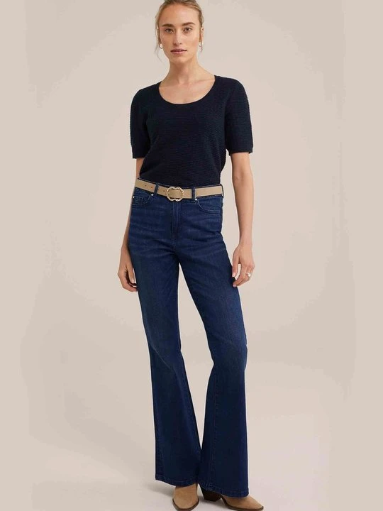 Zdjęcie produktu Sweter WE Fashion granatowy melanż