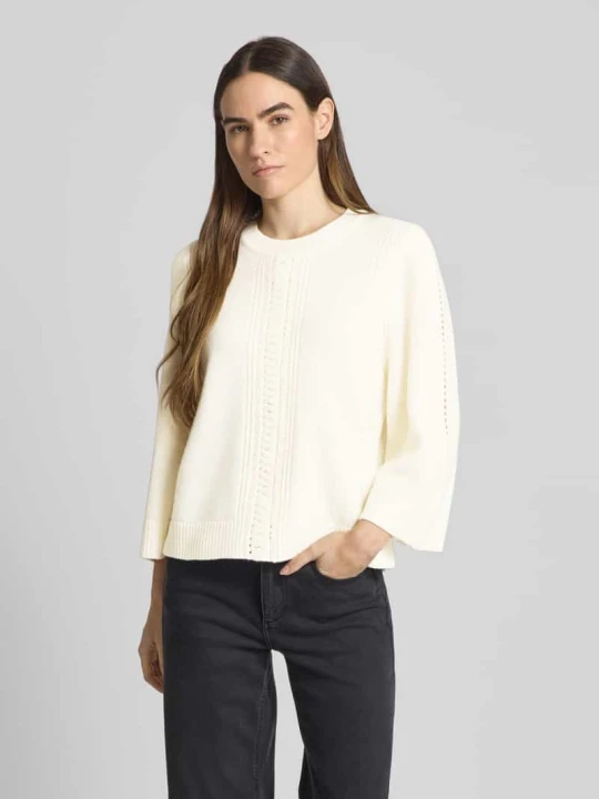 Zdjęcie produktu Sweter wełniany ze ściegiem warkoczowym model ‘JUMPER’ Ba&sh Écru