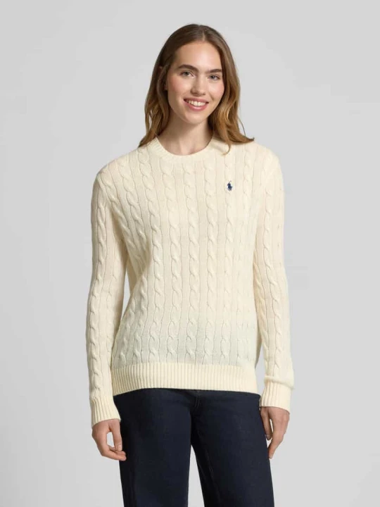 Zdjęcie produktu Sweter wełniany z mieszanki wełny lana i kaszmiru Polo Ralph Lauren Piaskowy