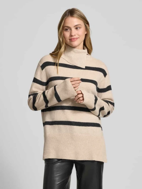 Zdjęcie produktu Regular Fit sweter z dzianiny z czystej wełny Christian Berg Beżowy melanż