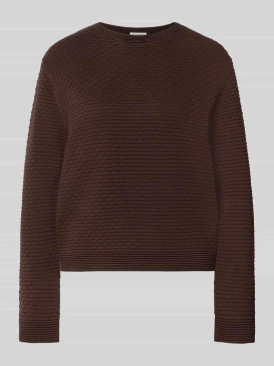 Zdjęcie produktu sweter z czystej bawełny, krój regular fit Tom Tailor Ciemnobrązowy