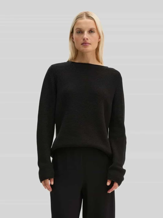 Zdjęcie produktu sweter z czystej bawełny o kroju regular fit Marc O'Polo Czarny