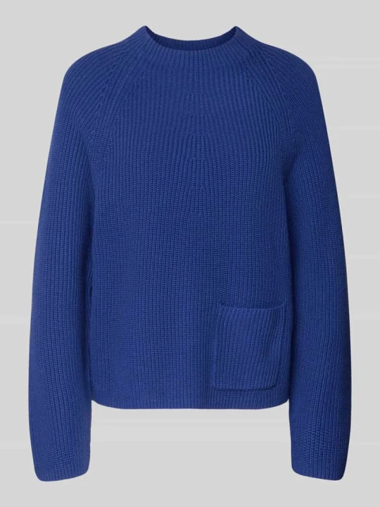 Zdjęcie produktu Sweter z czystej bawełny w kroju regular fit Model 'Riya' Oui Królewski niebieski