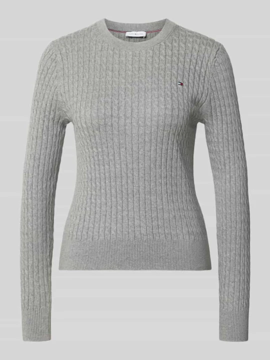 Zdjęcie produktu sweter z czystej bawełny w kroju regular fit Tommy Hilfiger Średnioszary