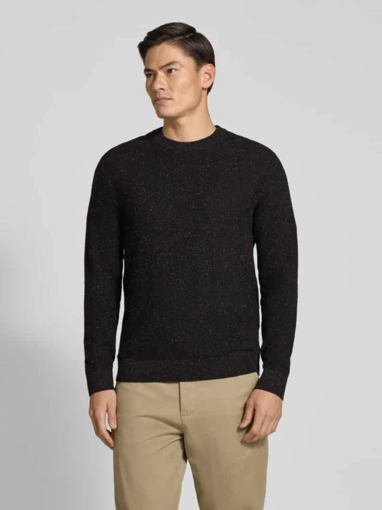 Zdjęcie produktu Sweter z czystej bawełny z okrągłym dekoltem Tom Tailor Czarny